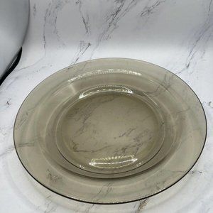 Arcoroc France Vintage Smoky Amber Brown Soup Plate Bowl